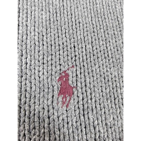 Polo Ralph Lauren Sweater Mens 2XL Gray Cotton Crewneck Pullover Knit Pony Logo - Picture 4 of 11